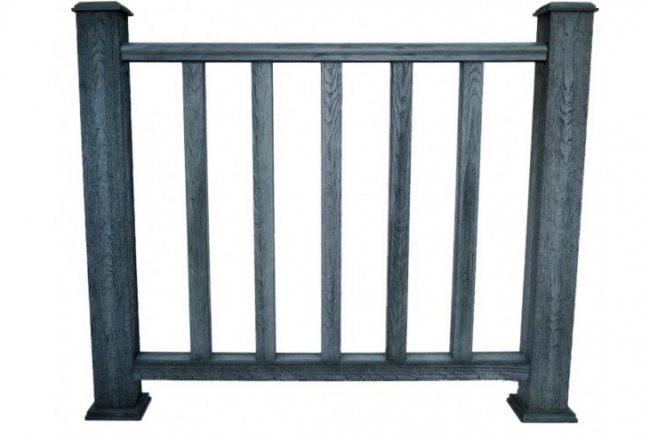 Перила нижние дпк TimberTex серый 3D